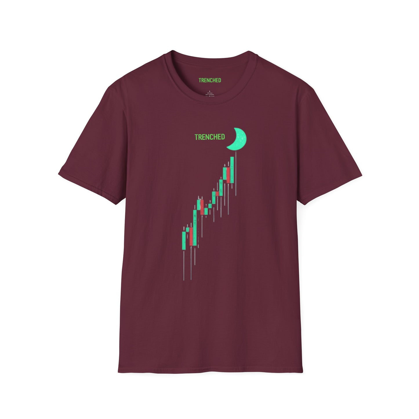 Crypto to The Moon Trenched Graphic Tee