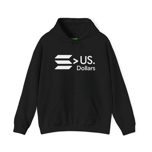 Solana > US DOLLARS Hoodie - Solana Over Dollars